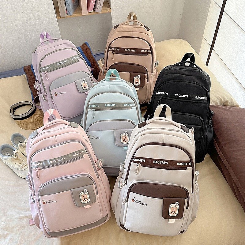 Cute BAOBAIYI Milk Tea Large Capacity Backpack