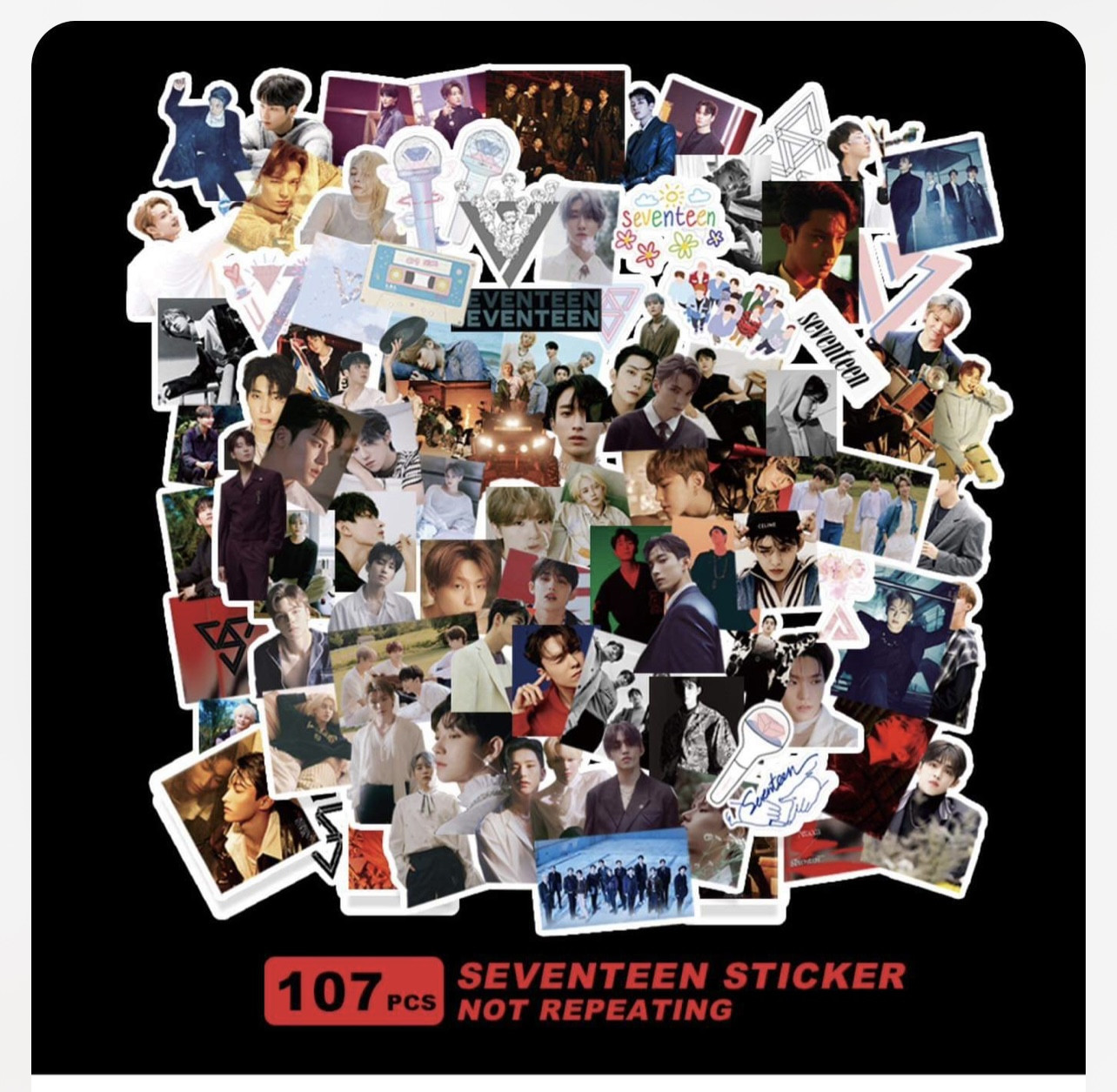107Pcs/Set SEVENTEEN Stickers Pack