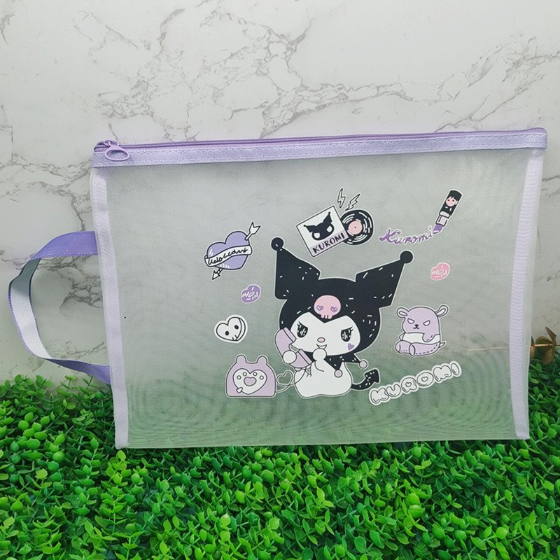 Kawaii Sanrio A5 Mesh Zipper Bag