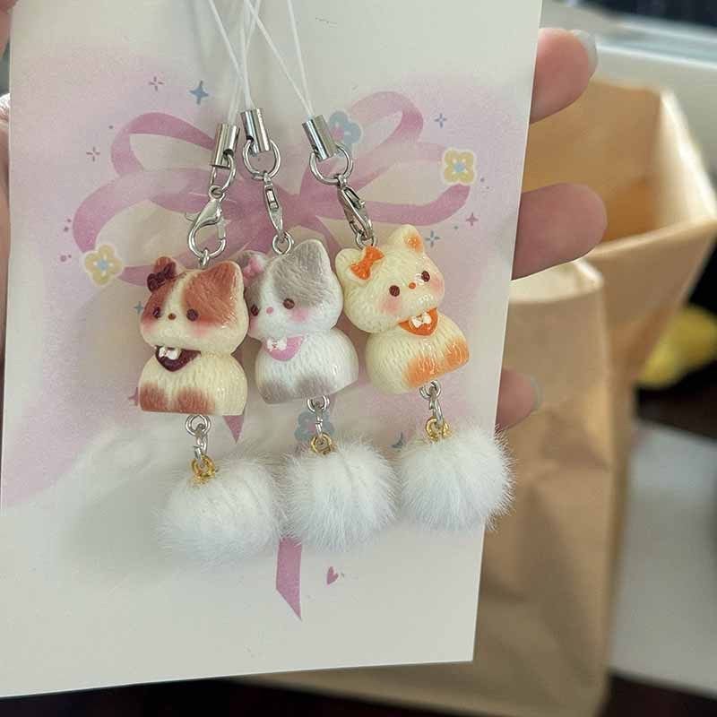 Cute Cat Pendant Decorative Phone Lanyard (Random Selection)