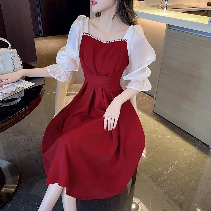 Puff Sleeve Pullover Party dress