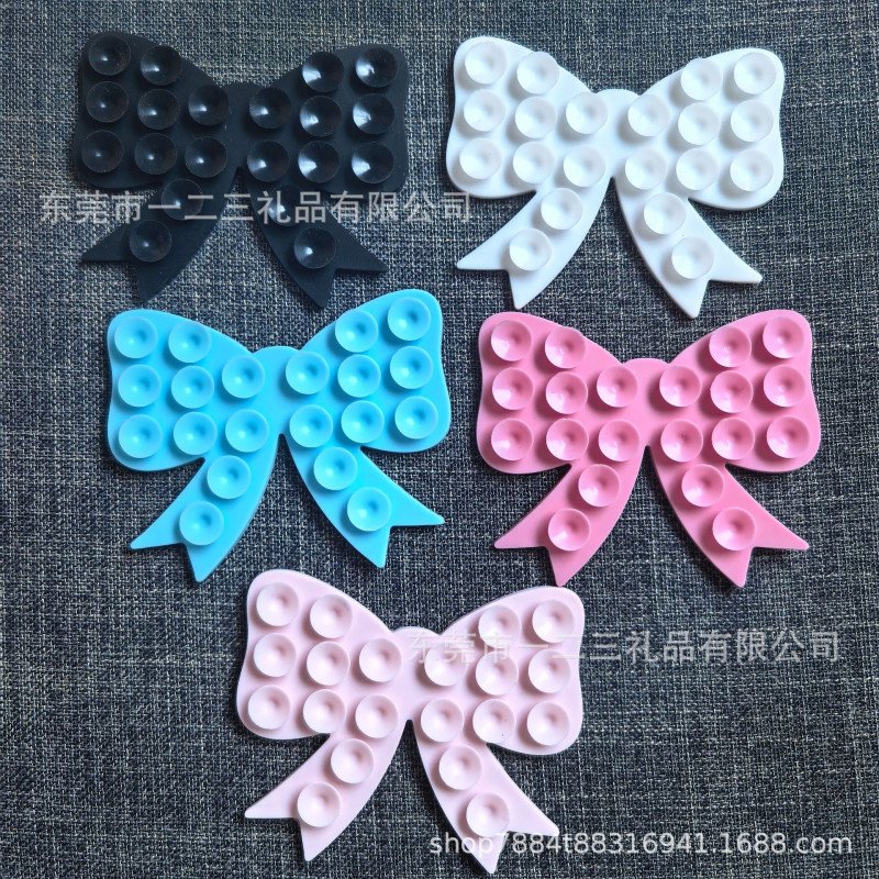 Creative Bow Design Mobile Phone Silicon Single-Sided Suction Cup