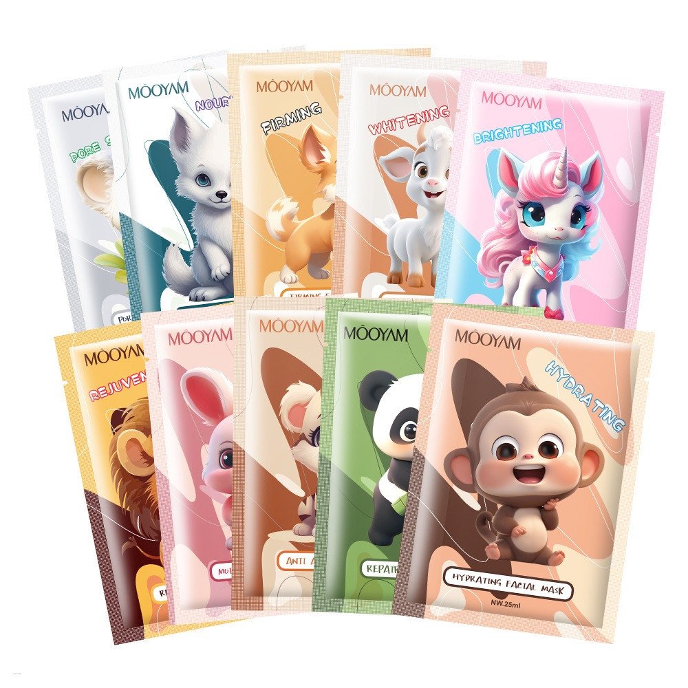MOOYAM Cute Cartoon Animal Hyaluronic Acid Moisturizing Sheet Mask