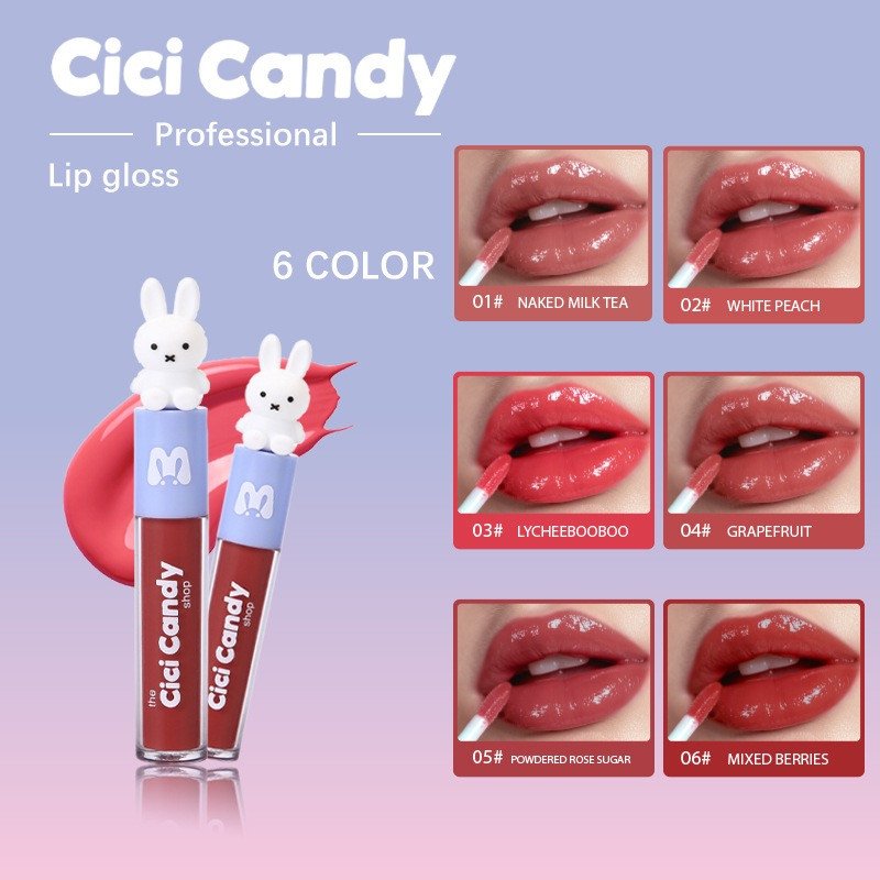 Cici Candy Rabbit Mirror Lip Glaze