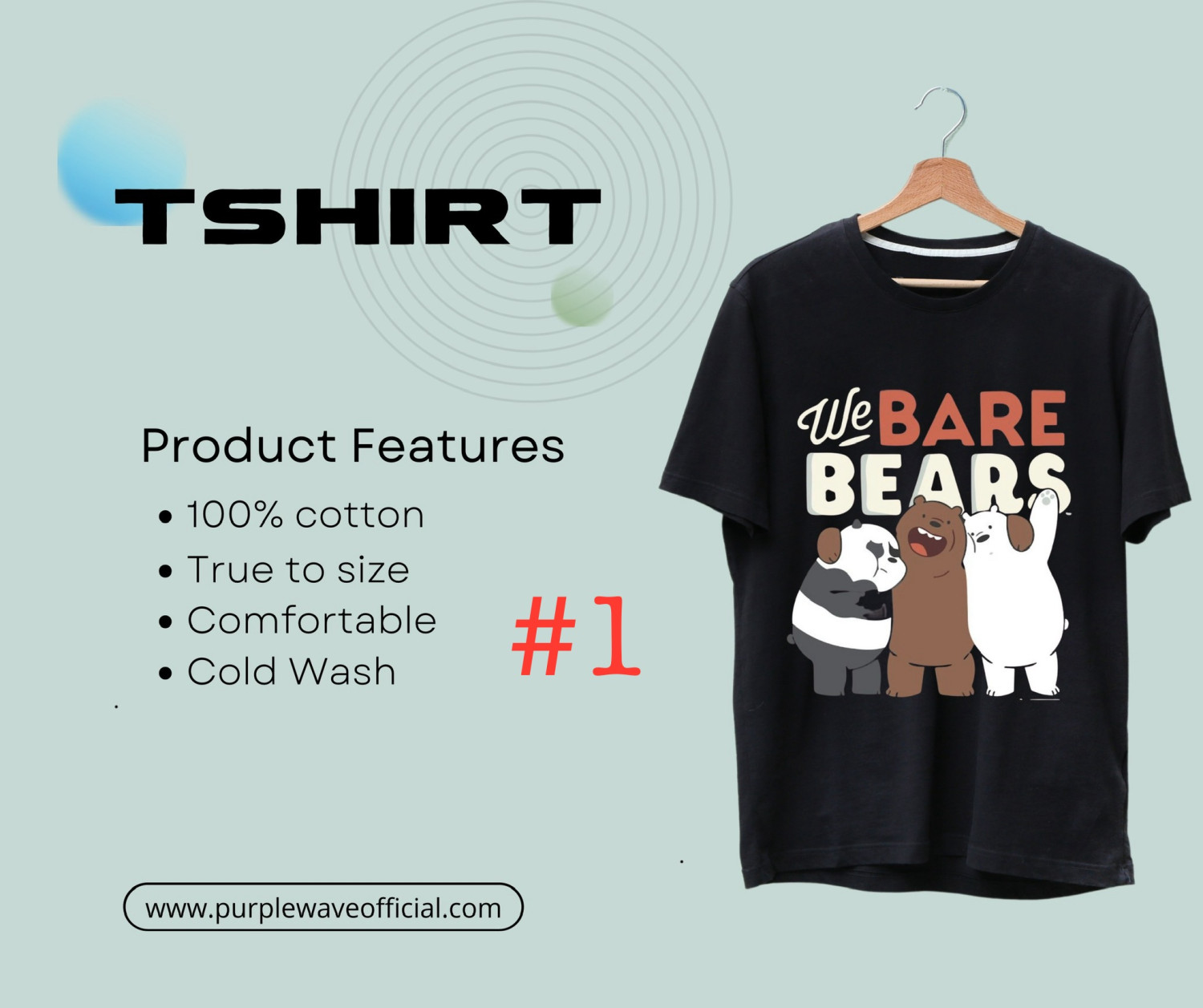 Adults Unisex We Bare Bears T-Shirt