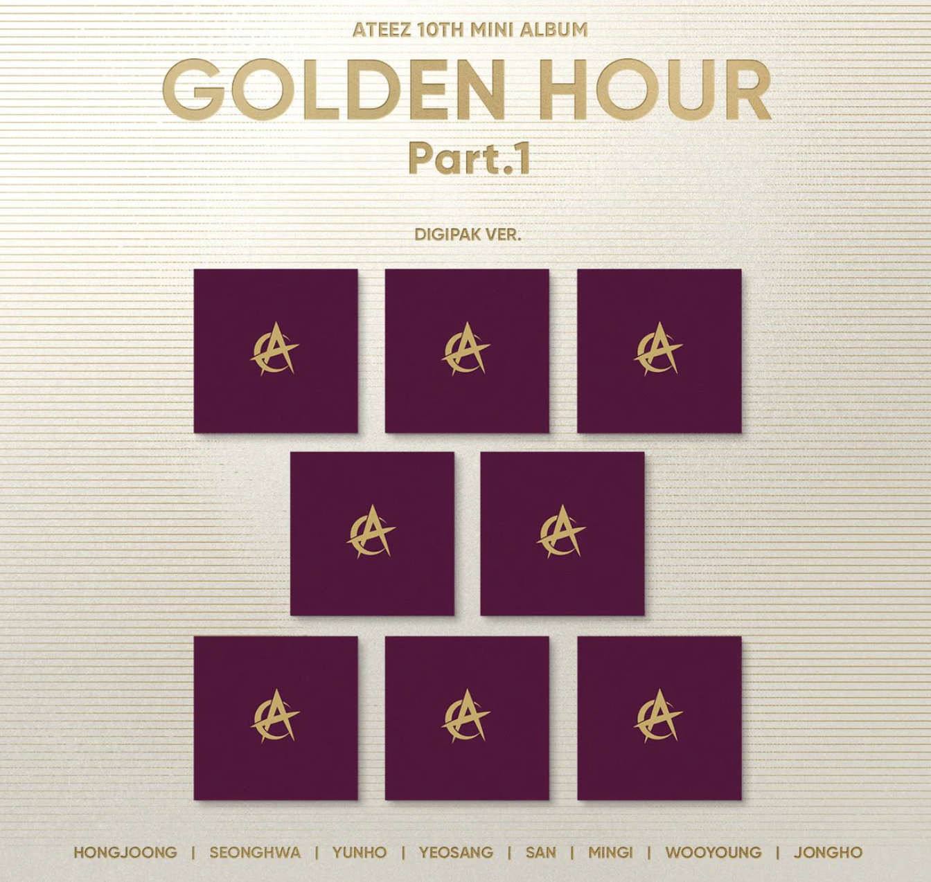 [PRE-ORDER] ATEEZ - GOLDEN HOUR : PART.1 10TH MINI ALBUM [DIGIPACK VER.]