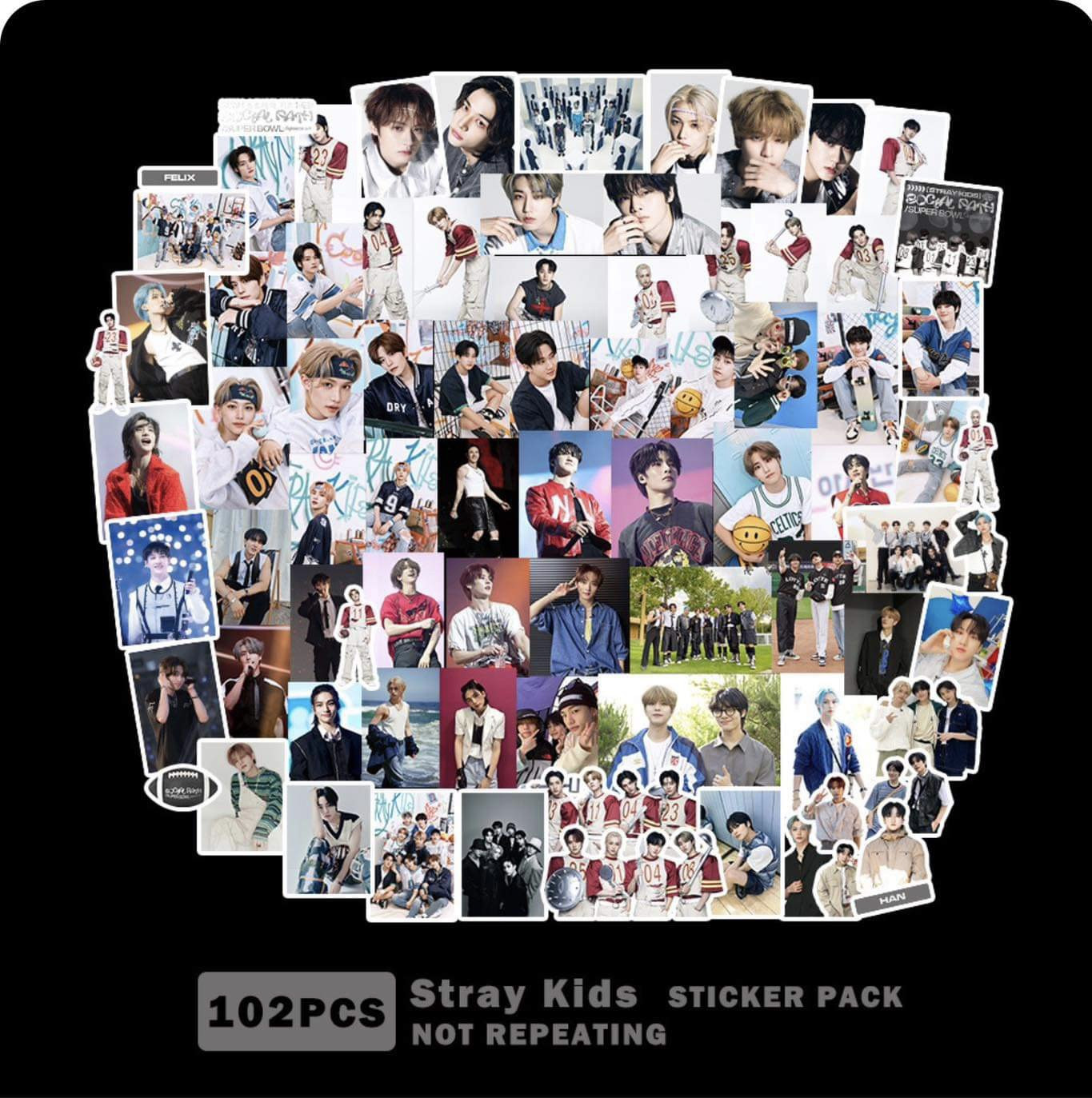 100Pcs +/- K-POP Stickers Pack