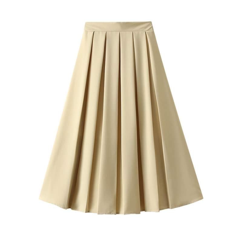 Formal Solid Folds Skirt