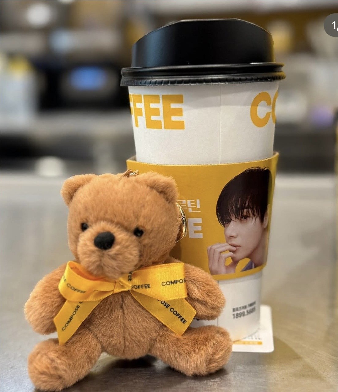 [PRE-ORDER] BTS-V x COMPOSE Limited Official Teddy Bear Keyring + Cup Holder