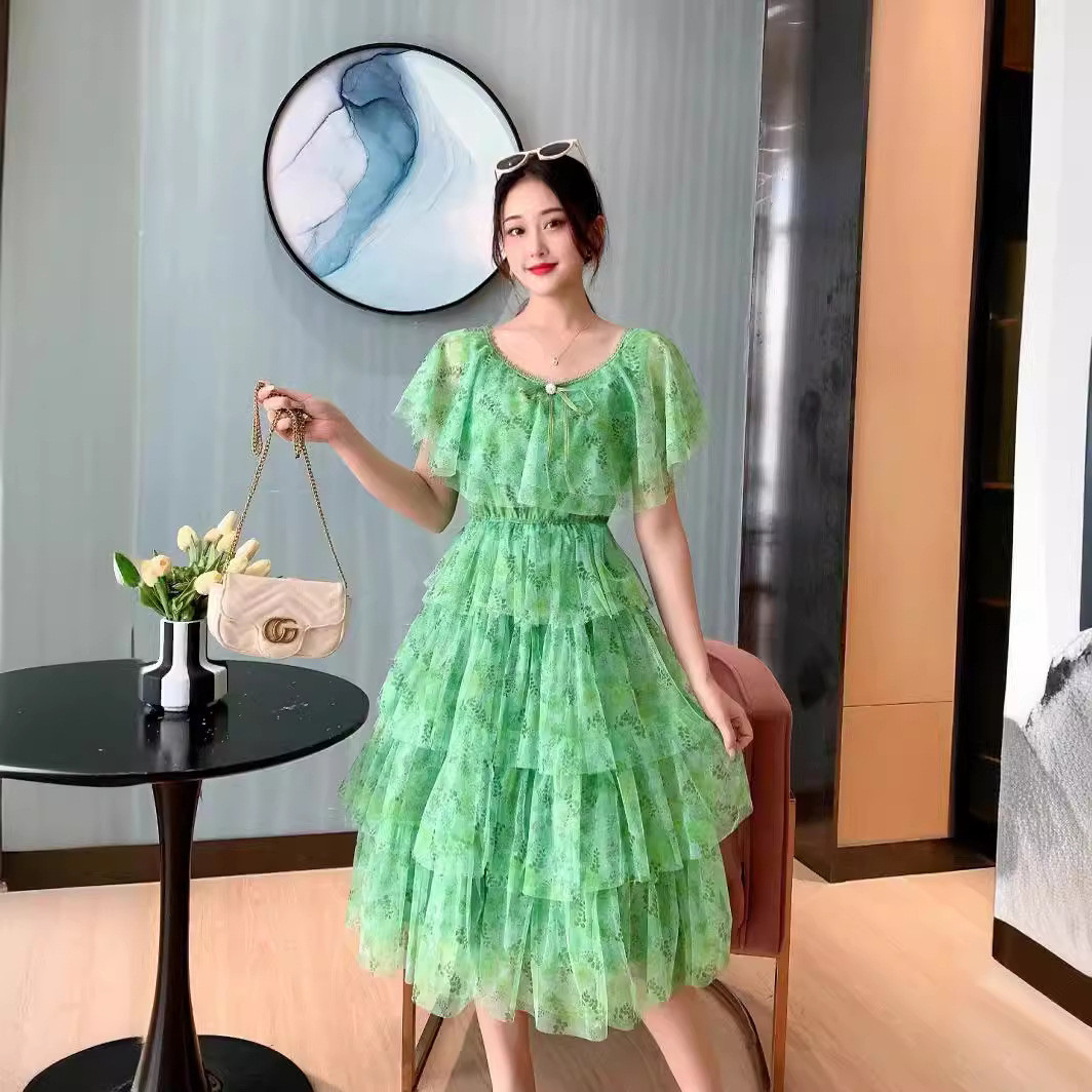 Korean Style Multi-Layer Summer Floral Dress