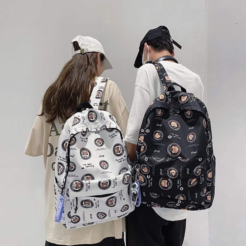 Cute Cartoon Bear Designed Casual Backpack