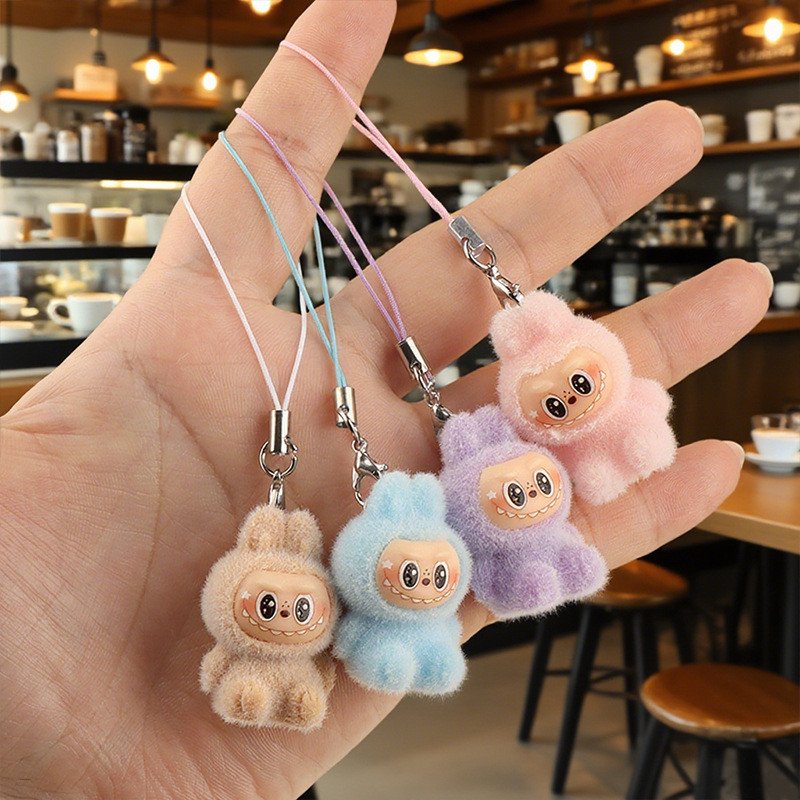 Cute Mini Labubu 3D Mobile Phone Lanyard