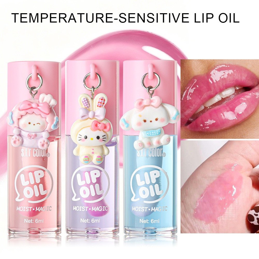 Cute Kawaii Cartoons Color-Changing Lip Oil 6ml.