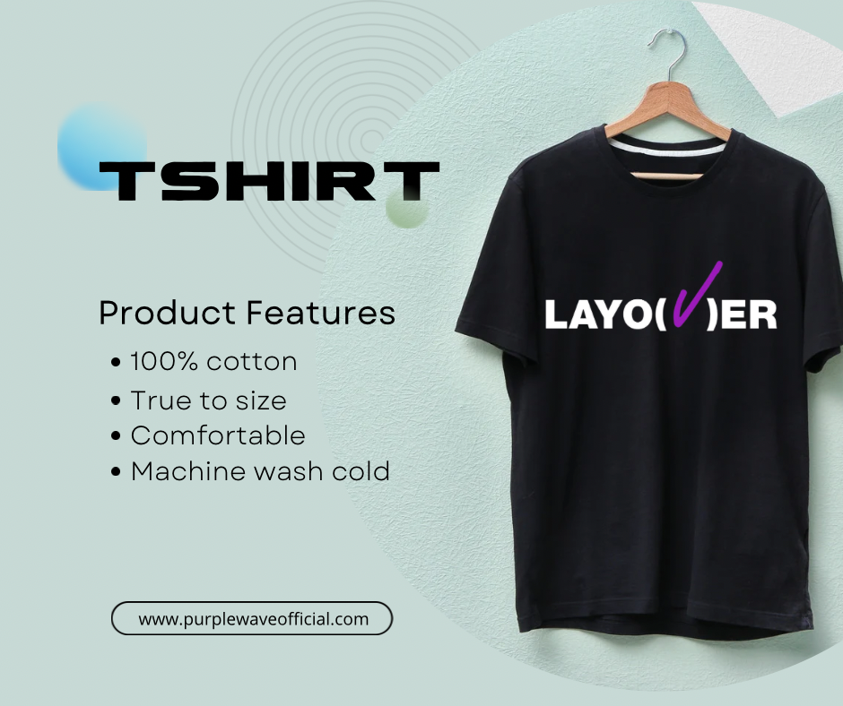 BTS-V Layover Design Casual Cotton T-Shirt
