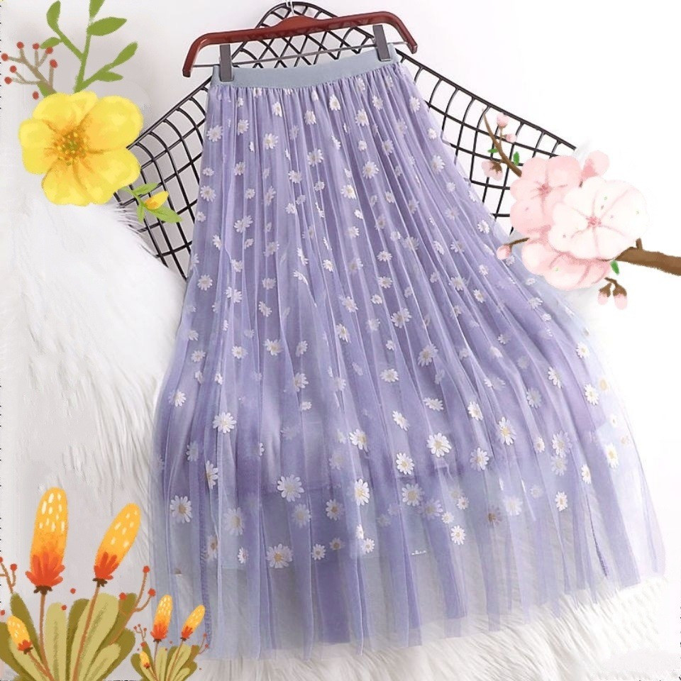 Peaceminusone Flower Elastic Skirt