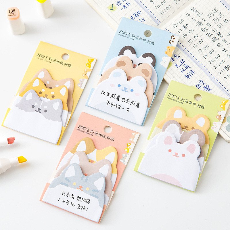 kawaii Cute Pet Animals Sticky Notes