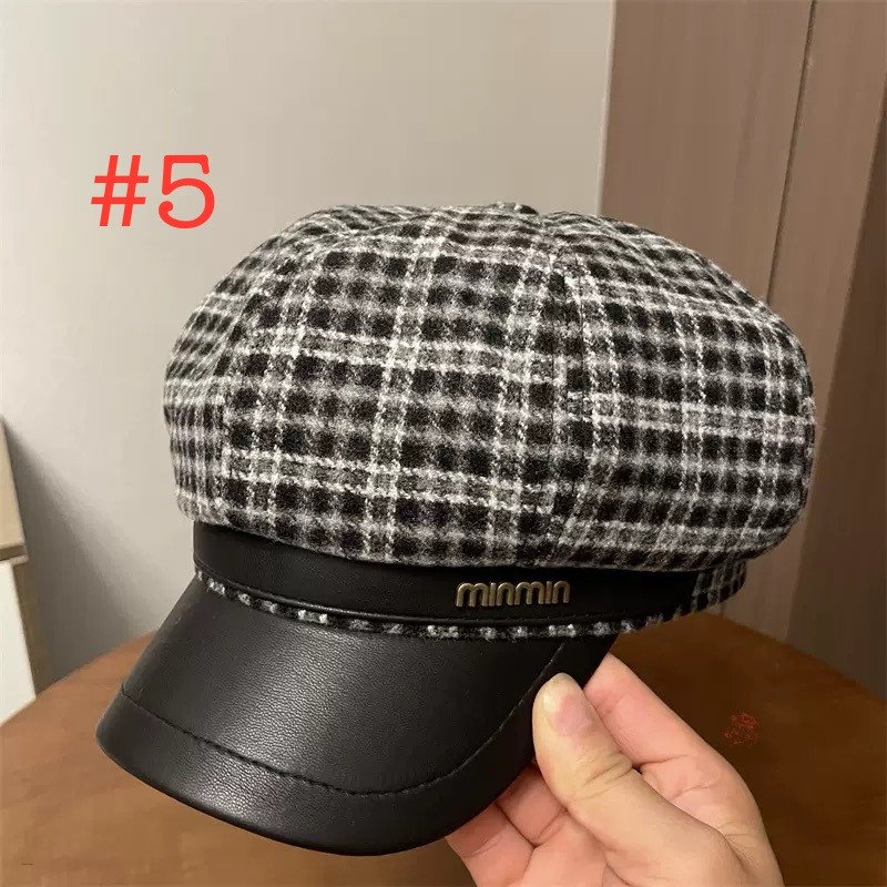 minmin Casual Beret Octagonal Cap