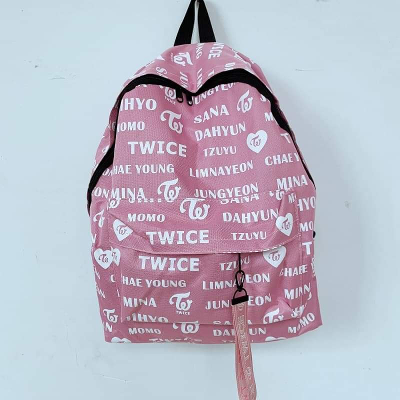 Korean Design K-POP Girls Group Twice Allover Printed Casual Backpack