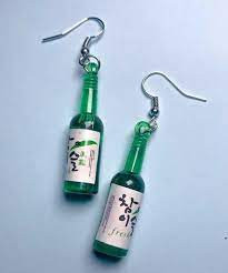Korean Popular Soju Drink Fashionable Earrings