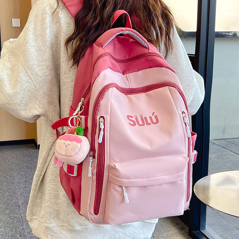 Pink SULU Dopamine Trendy Travelling Backpack
