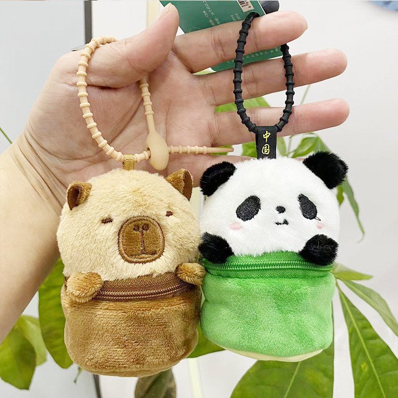 Kawaii Coin Purse Panda Doll Keychain 12cm