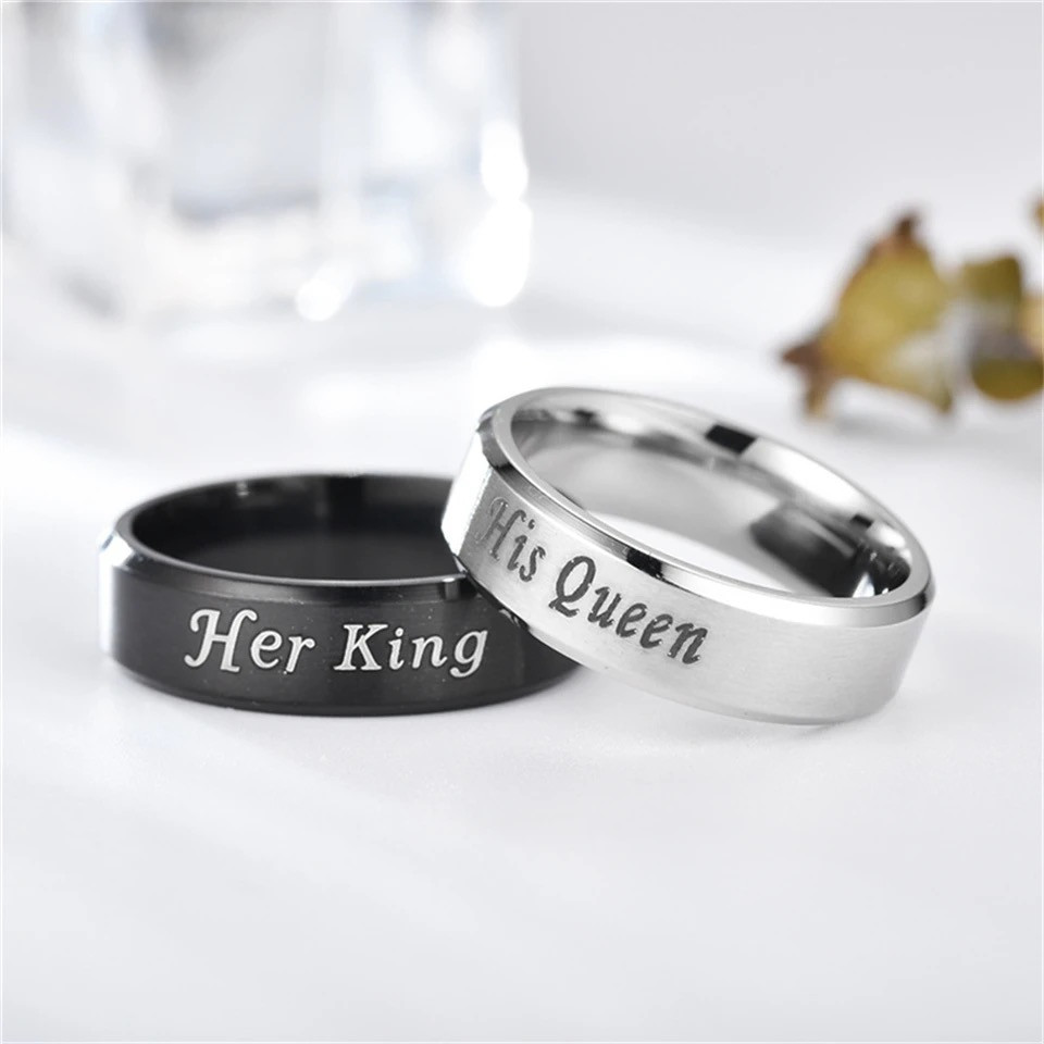Luxury Fashion Jewelry Her King & His Queen Couple Rings