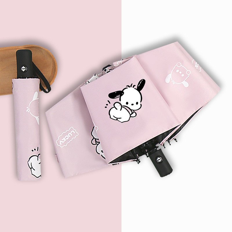 Kawaii Sanrio Pochacco Printed Water & UV Proof Portable Umbrella