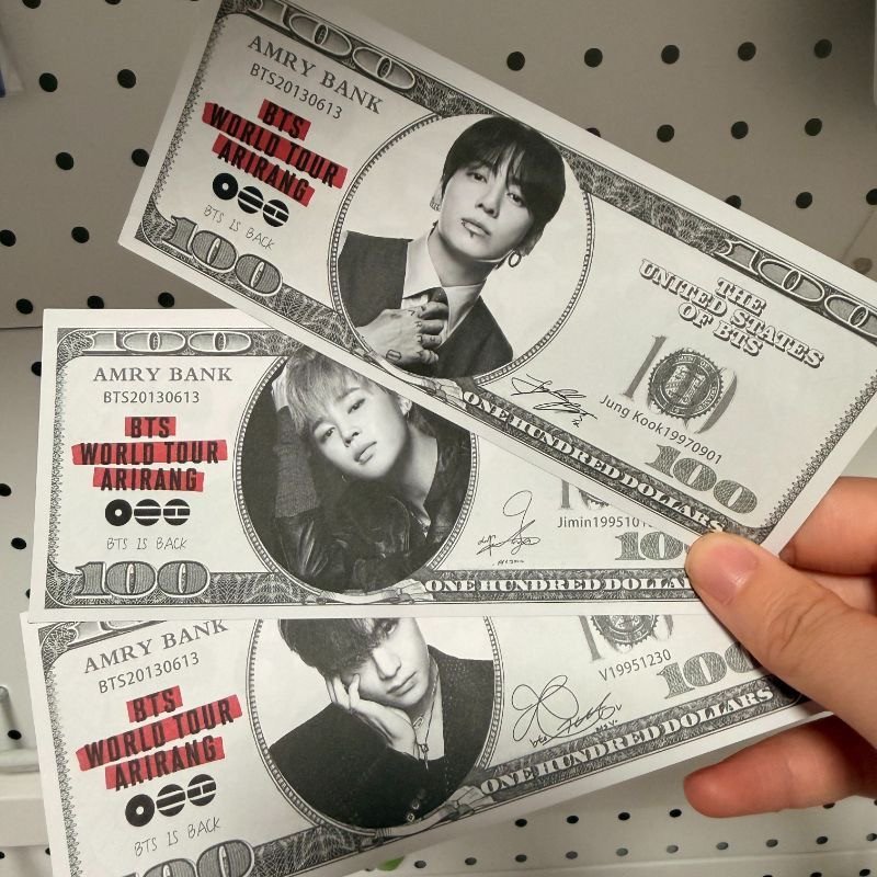 7Pcs/Set BTS World Tour Arrirang Fake Doller Note