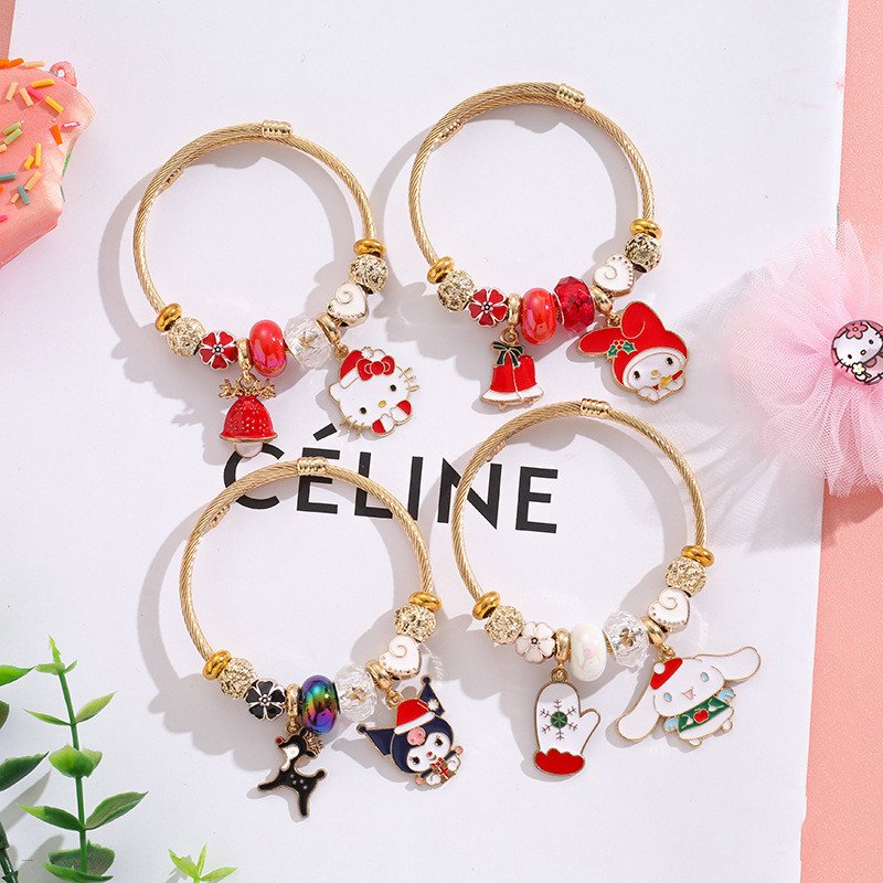 Cute Kawaii Sanrio Adjustable Crystal Bracelets
