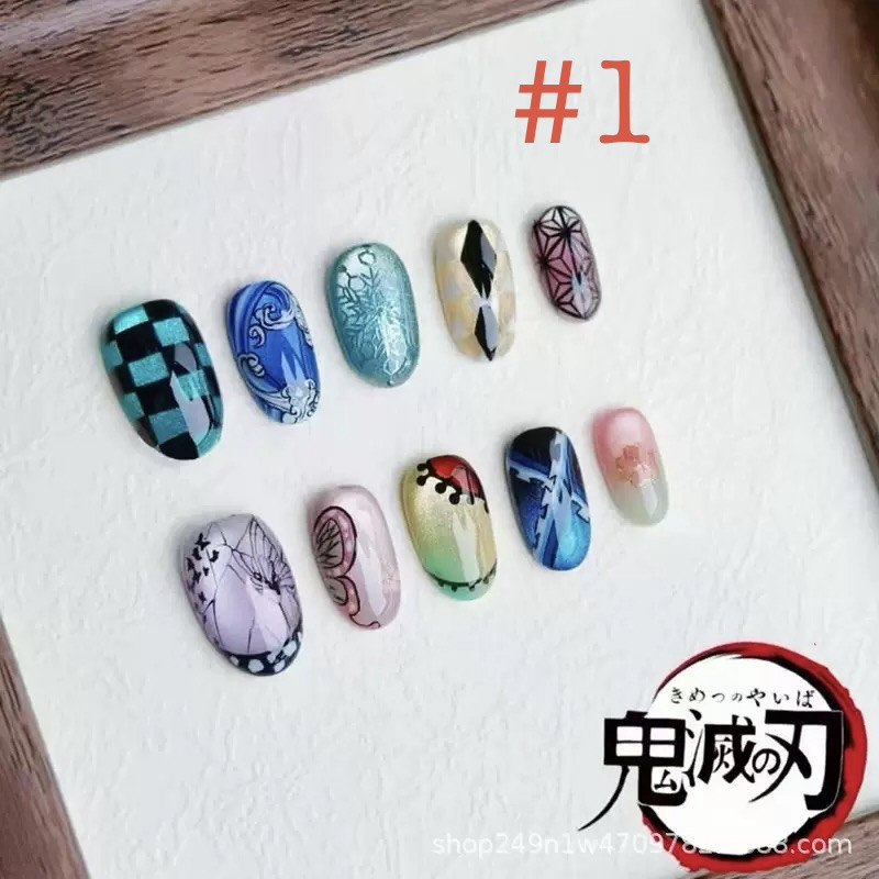 Cute Anime Demon Slayer Classic Fake Nails