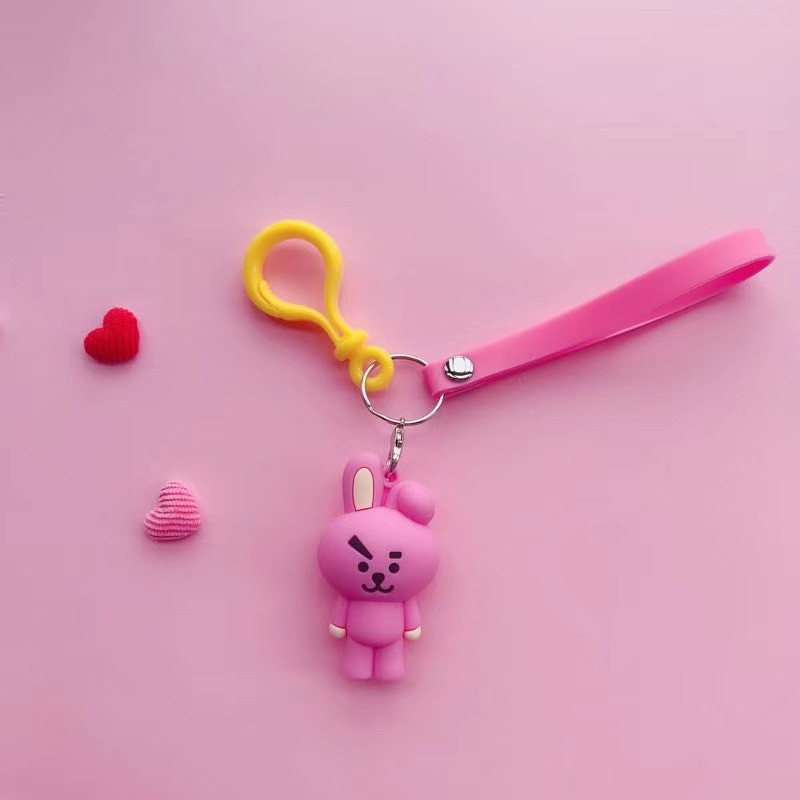 BT21 Character Rubber Keychain