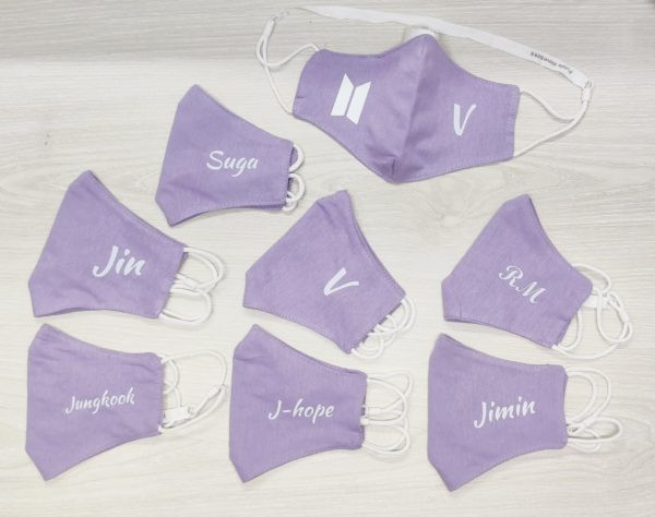 K-POP BTS Dustproof Cotton Mask With Neck Strap (Purple Version)
