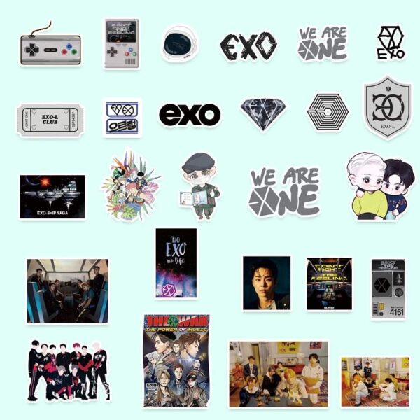 108Pcs/Set K-POP EXO Stickers