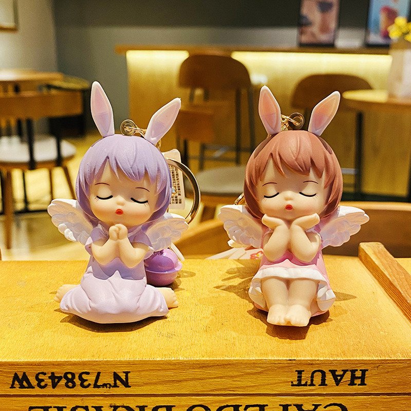 Angel Wing Girl Figure Keychain