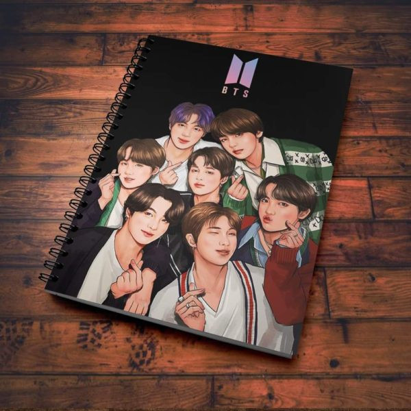 New Arrival K-POP BTS Notebook/Notepad (Black Cover)