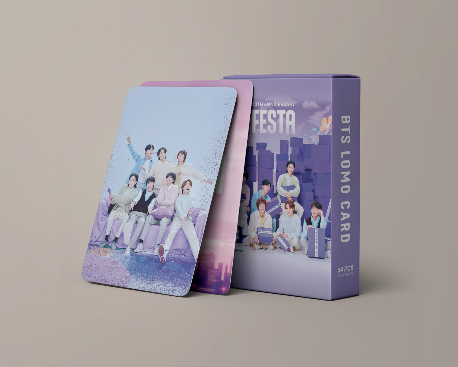K-POP BTS 10'TH ANNIVERSARY FESTA Concept Photocard/Lomocard