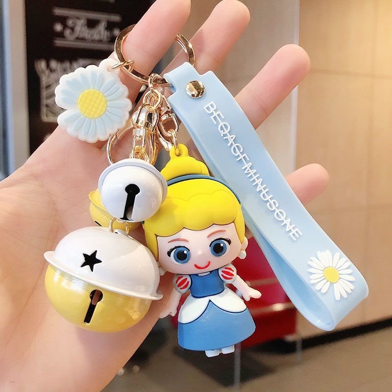 Cute Girl Rubber Backpack Decoration Keychain