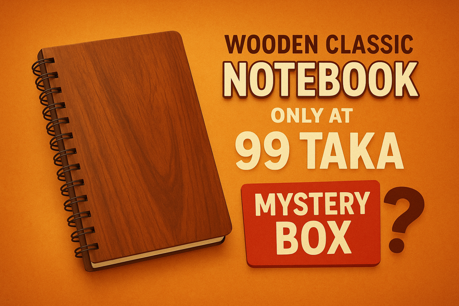 WOODEN CLASSIC NOTEBOOK MYSTERY BOX [LIMITED STOCK]