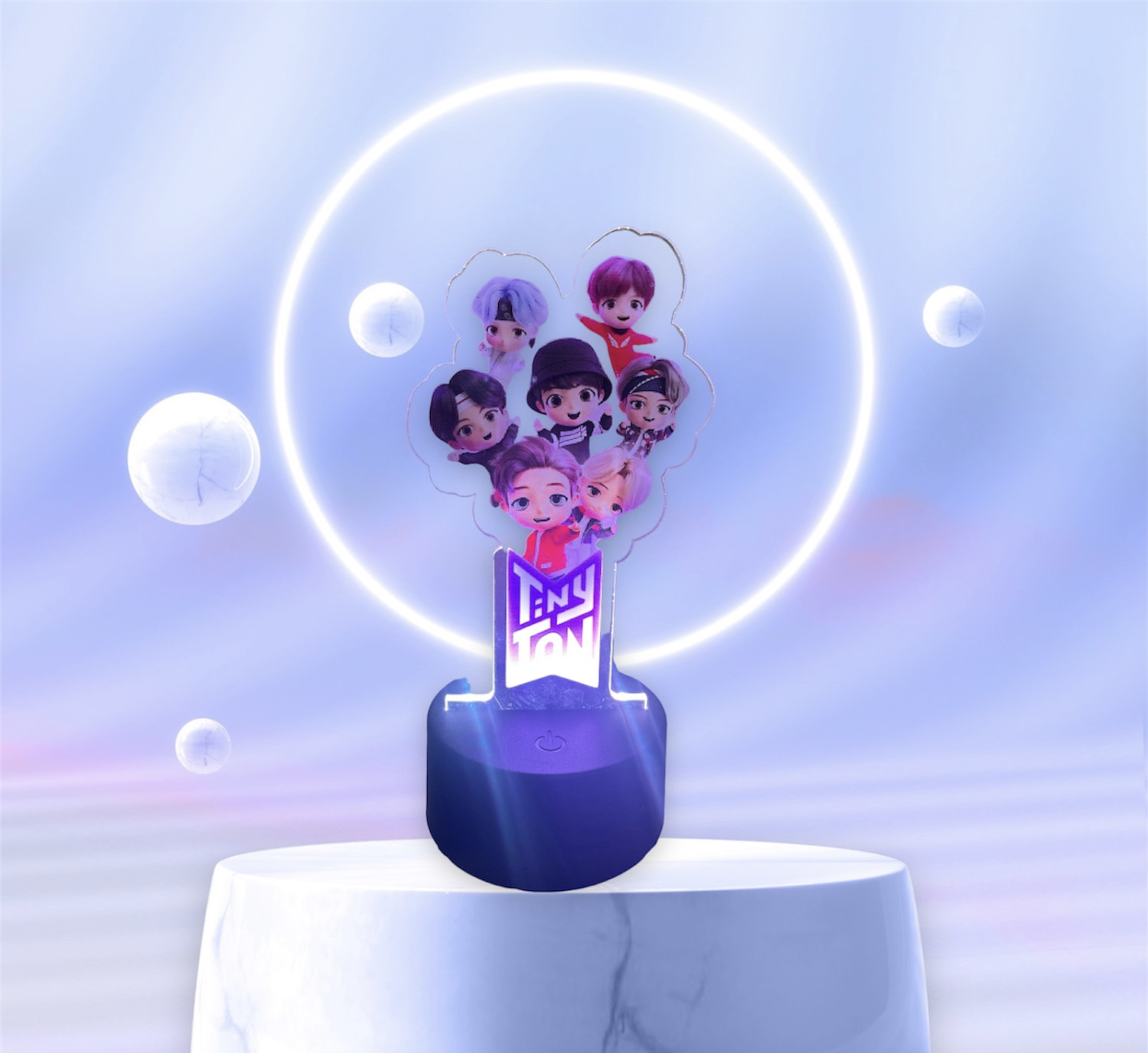 K-POP TinyTan Creative Acrylic Color Changing LED Light/Bed Light