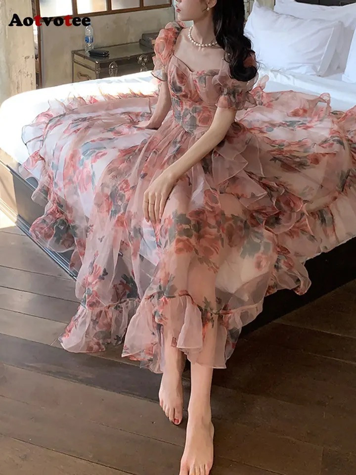 Elegant Floral Party Dress