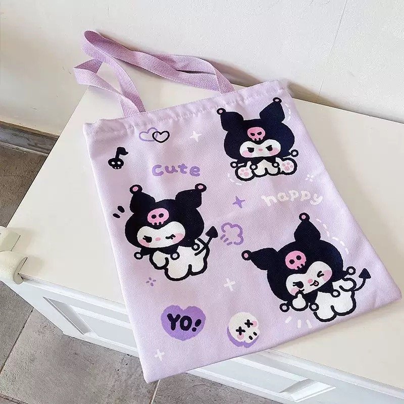 Cute Kawaii Cartoon Canvas Tote Bag
