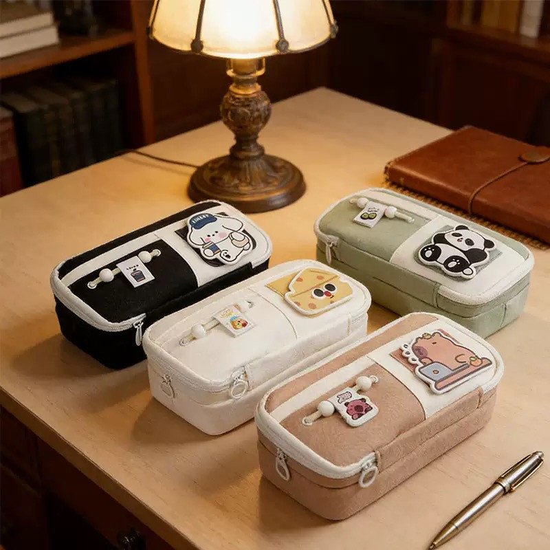 Cute Kawaii Cartoons Multi-Layer Large Capacity Pencil Bag