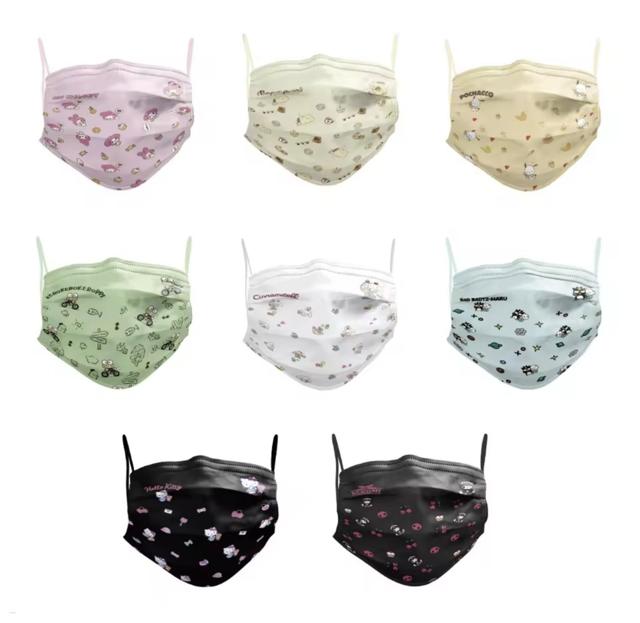 10Pcs/Lot Kawaii Sanrio Non Woven One Time Dustproof Mask