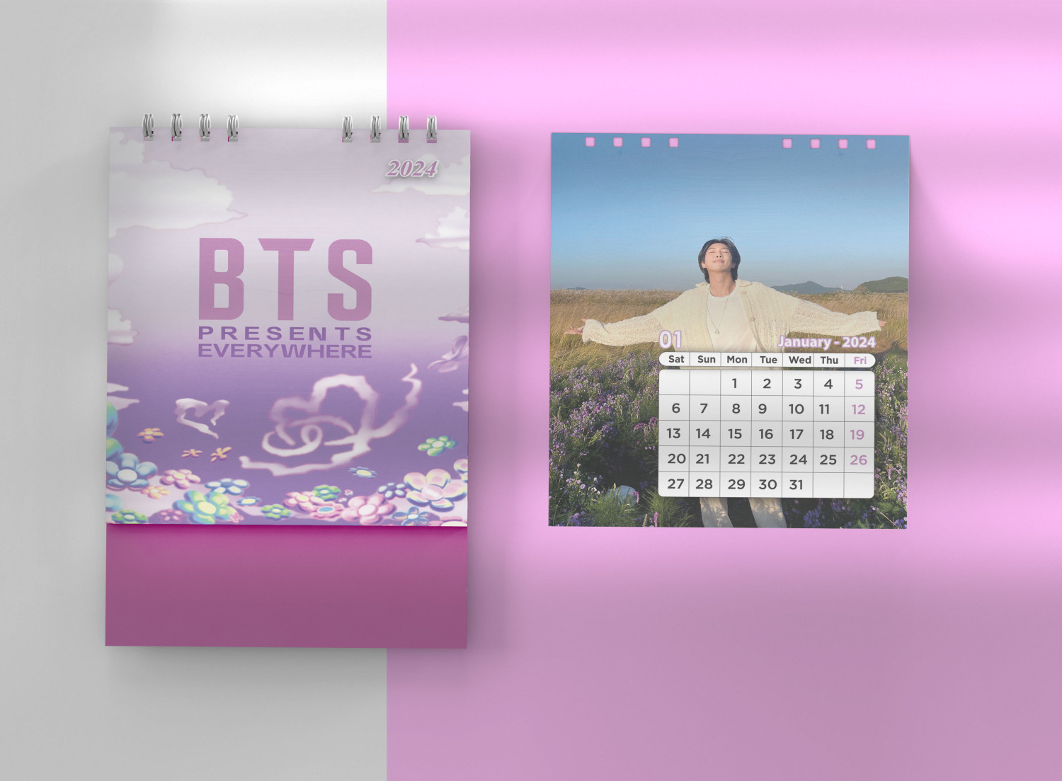 BTS Desk Calendar 2024 [Limited Collections]