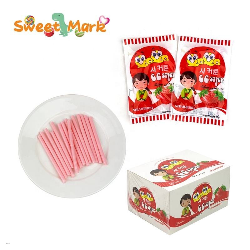 Korean Girl Strawberry Flavor Cc Stick Candy Straw