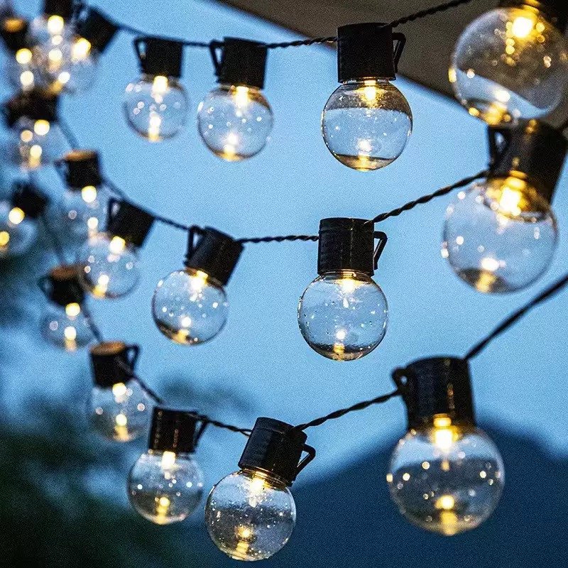 Outdoor Camping Decorations Bettery Operated Transparent Warm Light 2.6m
