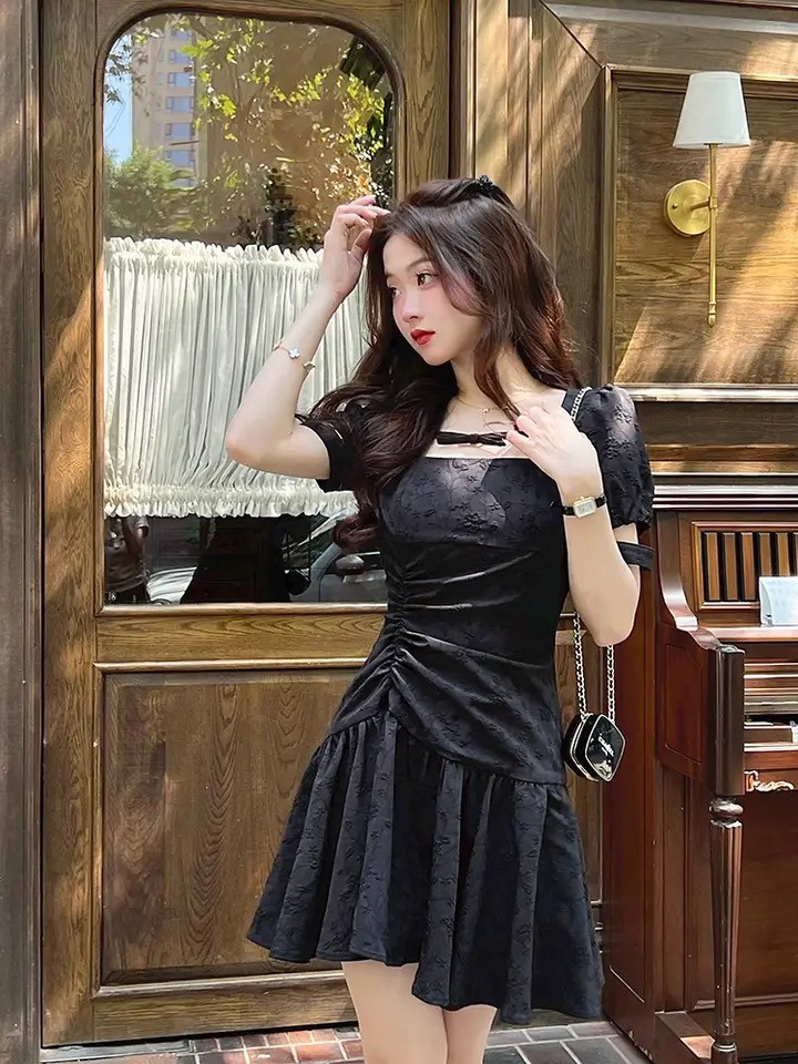 Black Tunic Summer Short Dress