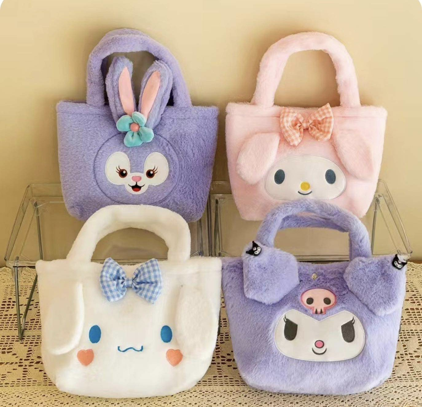 Kawaii Portable Plush Handbag