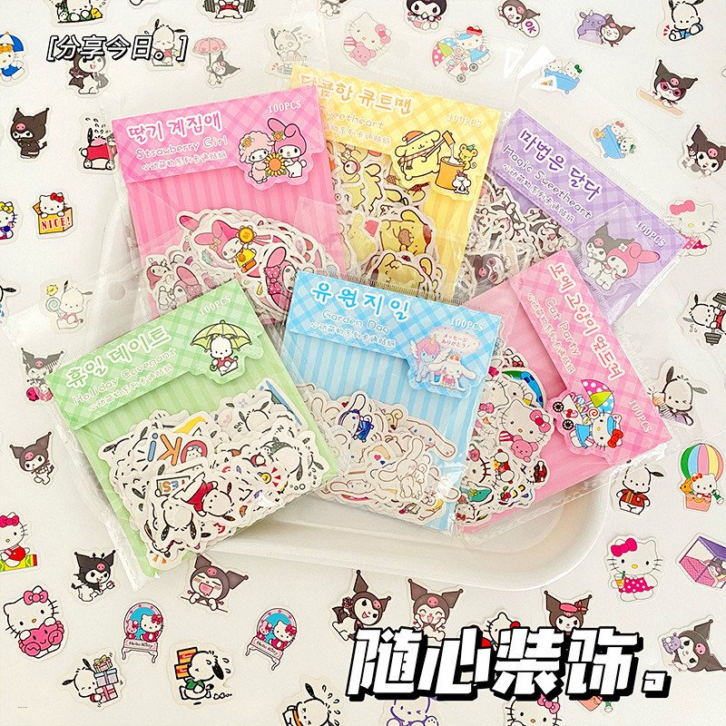 Kawaii Sanrio Cartoon Character Sticker Pack