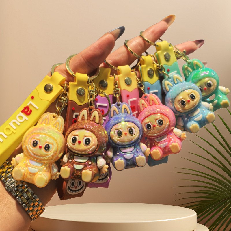 Kawaii Labubu Premium Glossy Rubber Keychain